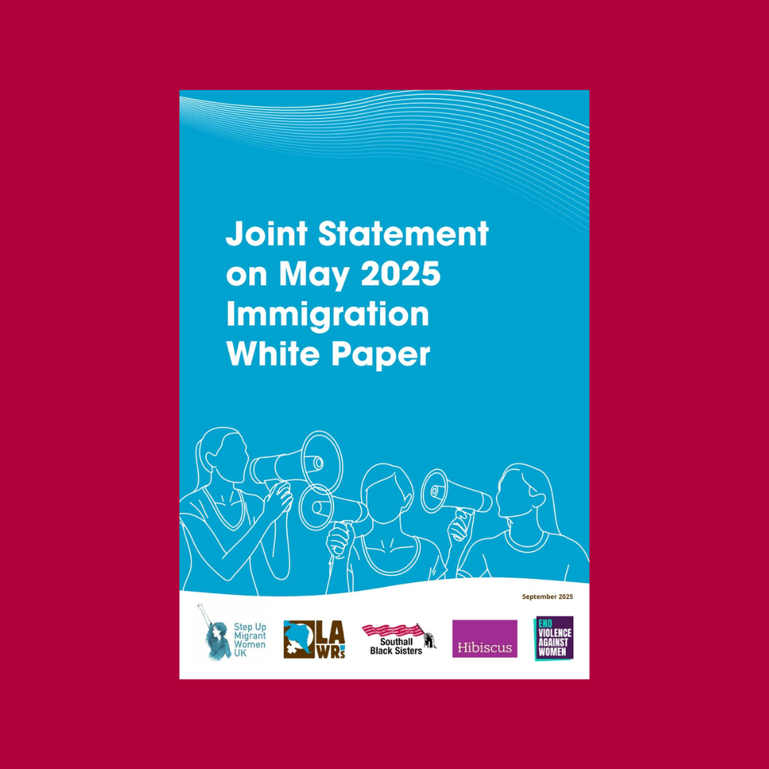 Blue and White cover of the Joint Statement on May 2025 Immigration White Paper, featuring logos of coordinating organisations.